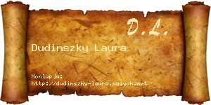 Dudinszky Laura névjegykártya
